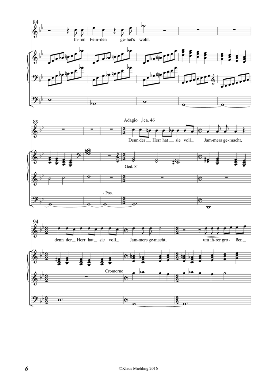Wie liegt die Stadt so wüste Piano, Vocal scores gallery preview page 6
