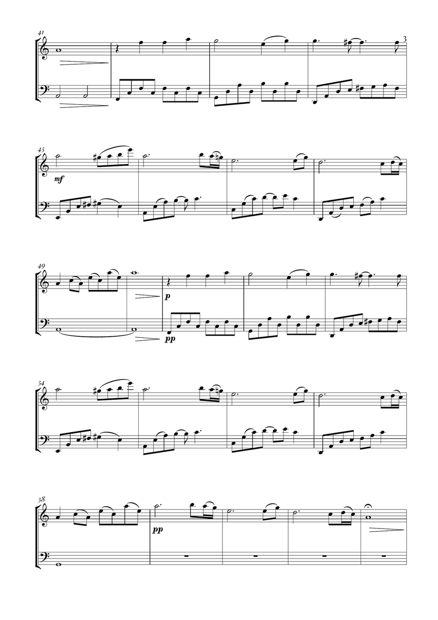 Sadness And Sorrow Sadness And Sorrow Woodwind Duet scores gallery preview page 3