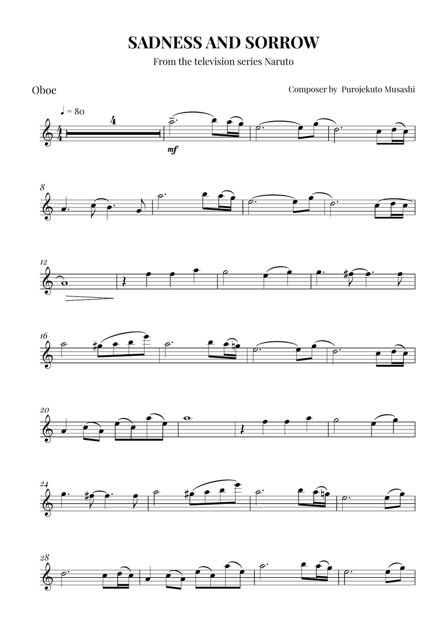 Sadness And Sorrow Sadness And Sorrow Woodwind Duet scores gallery preview page 4