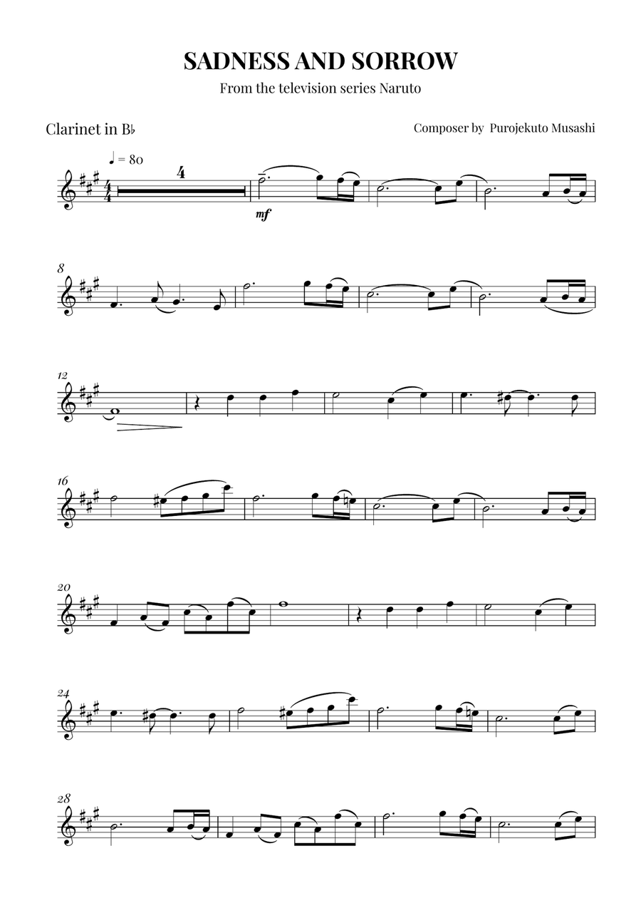 Sadness And Sorrow Sadness And Sorrow Woodwind Duet scores gallery preview page 4