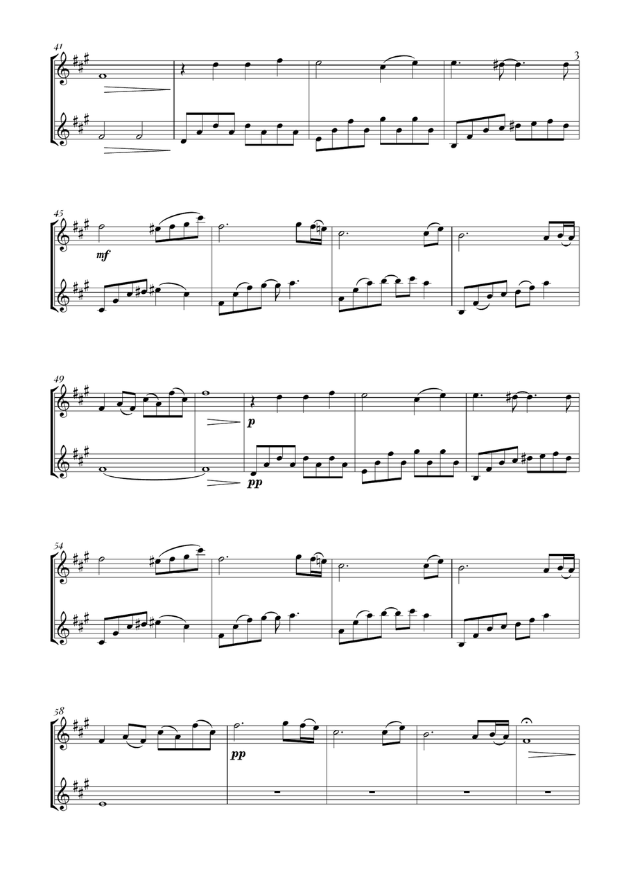 Sadness And Sorrow Sadness And Sorrow Woodwind Duet scores gallery preview page 3
