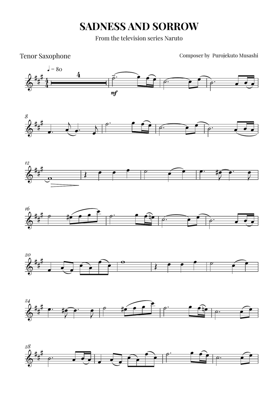 Sadness And Sorrow Sadness And Sorrow Woodwind Duet scores gallery preview page 4