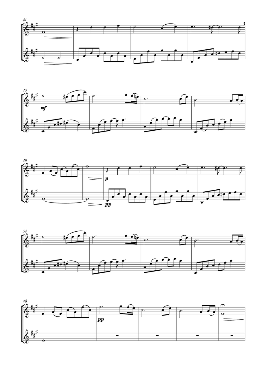 Sadness And Sorrow Sadness And Sorrow Woodwind Duet scores gallery preview page 3