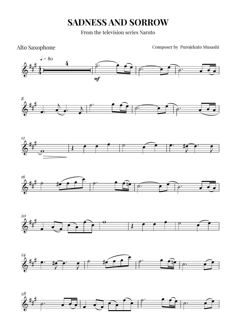 Sadness And Sorrow Sadness And Sorrow Woodwind Duet scores gallery preview page 4