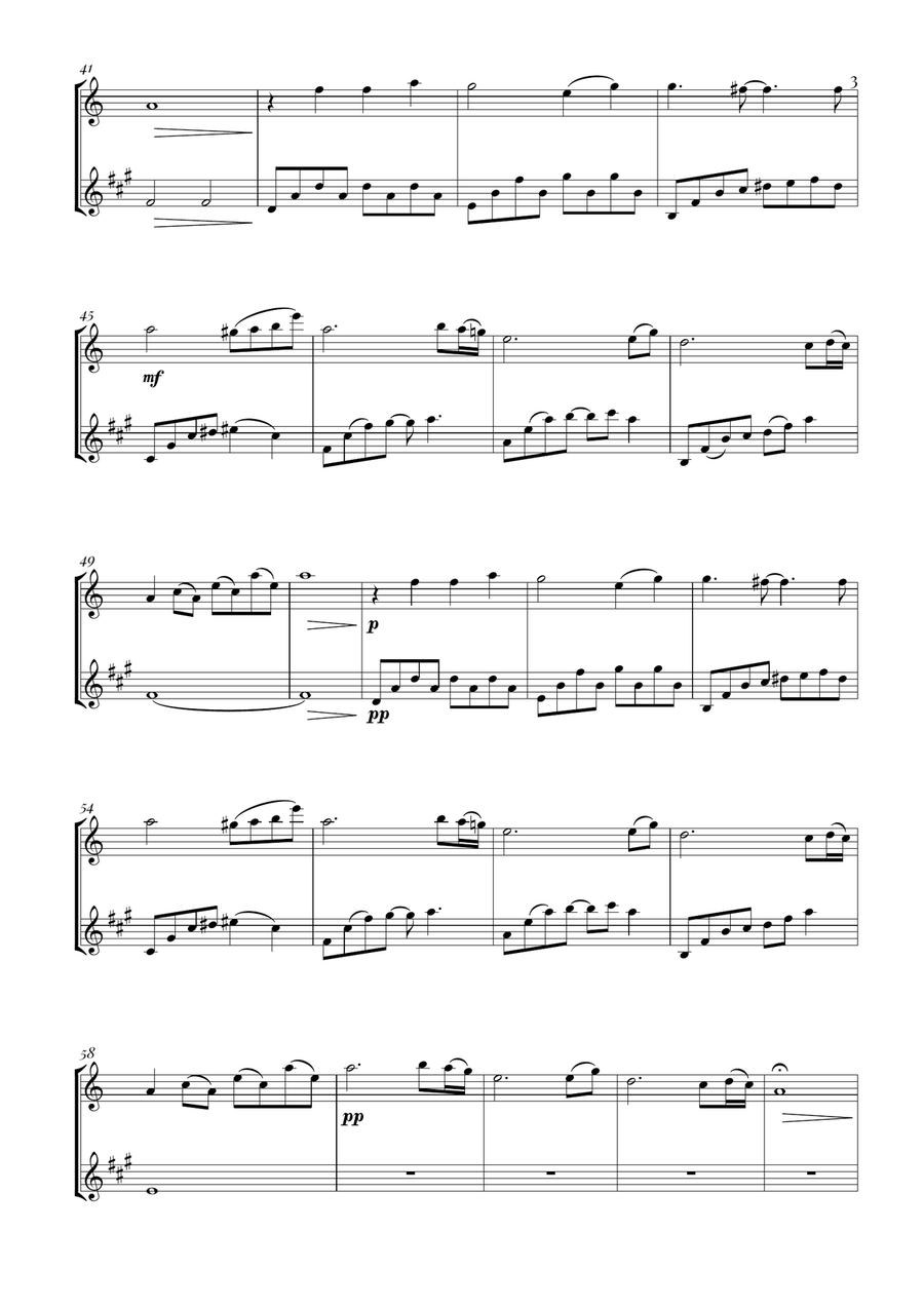Sadness And Sorrow Sadness And Sorrow Woodwind Duet scores gallery preview page 3