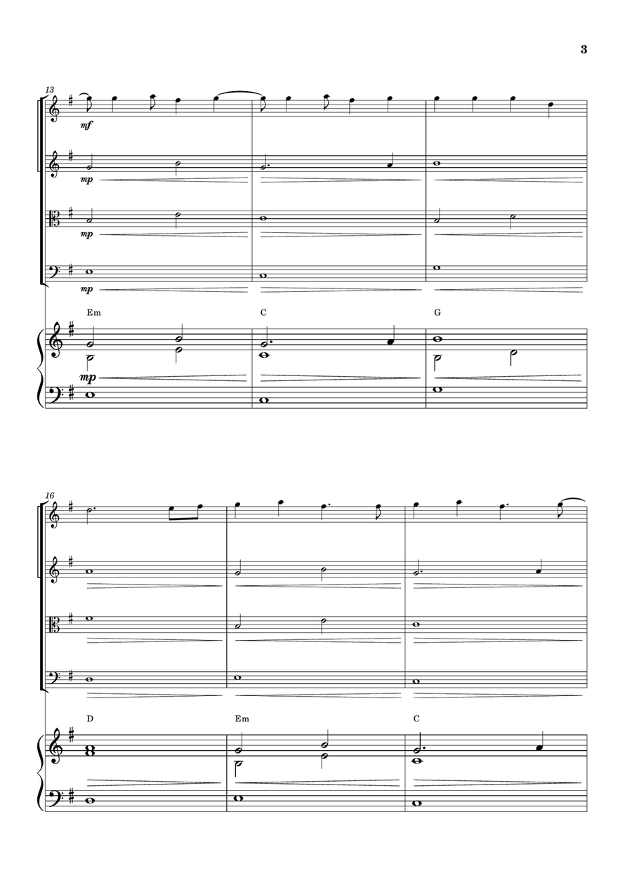 Cheap Thrills (Feat. Sean Paul) String Quartet scores gallery preview page 3