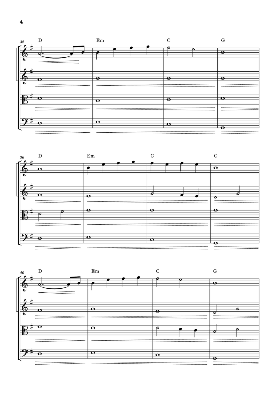 Cheap Thrills (Feat. Sean Paul) String Quartet scores gallery preview page 4