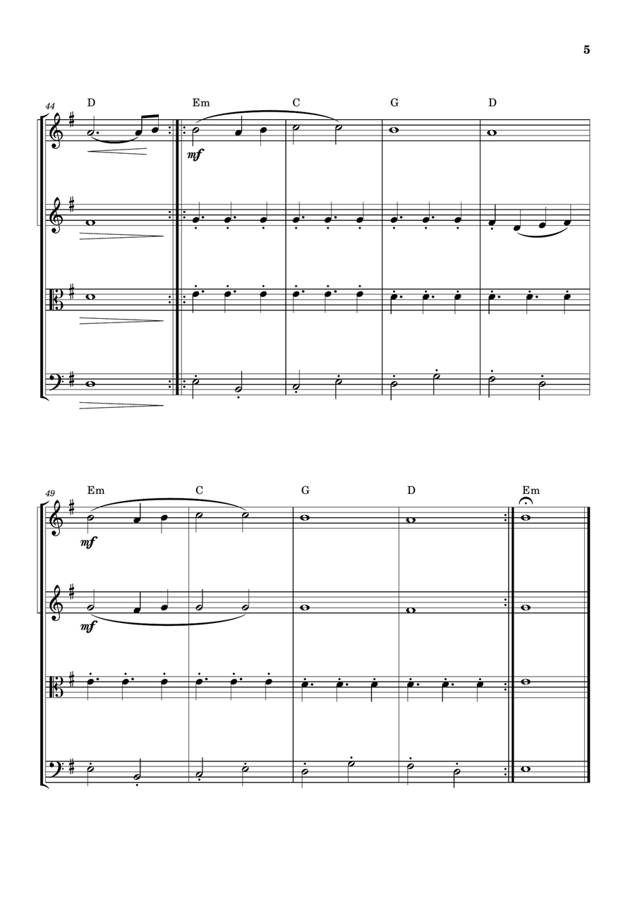 Cheap Thrills (Feat. Sean Paul) String Quartet scores gallery preview page 5