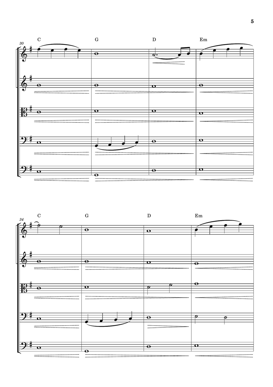 Cheap Thrills (Feat. Sean Paul) String Orchestra scores gallery preview page 5