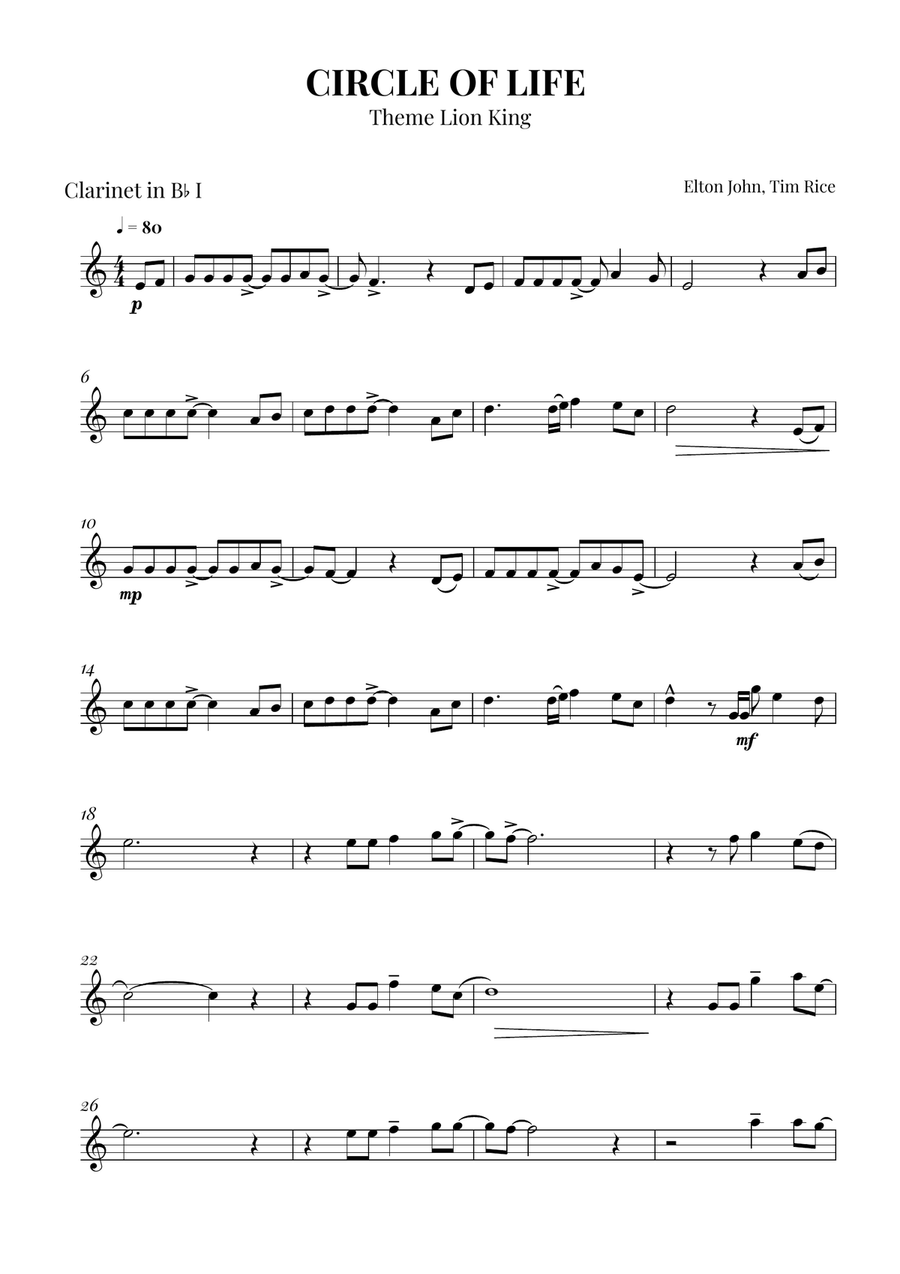 Circle Of Life Circle Of Life Woodwind Trio scores gallery preview page 5