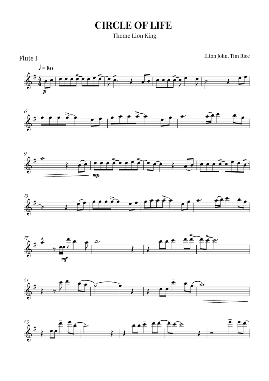 Circle Of Life Circle Of Life Woodwind Trio scores gallery preview page 5