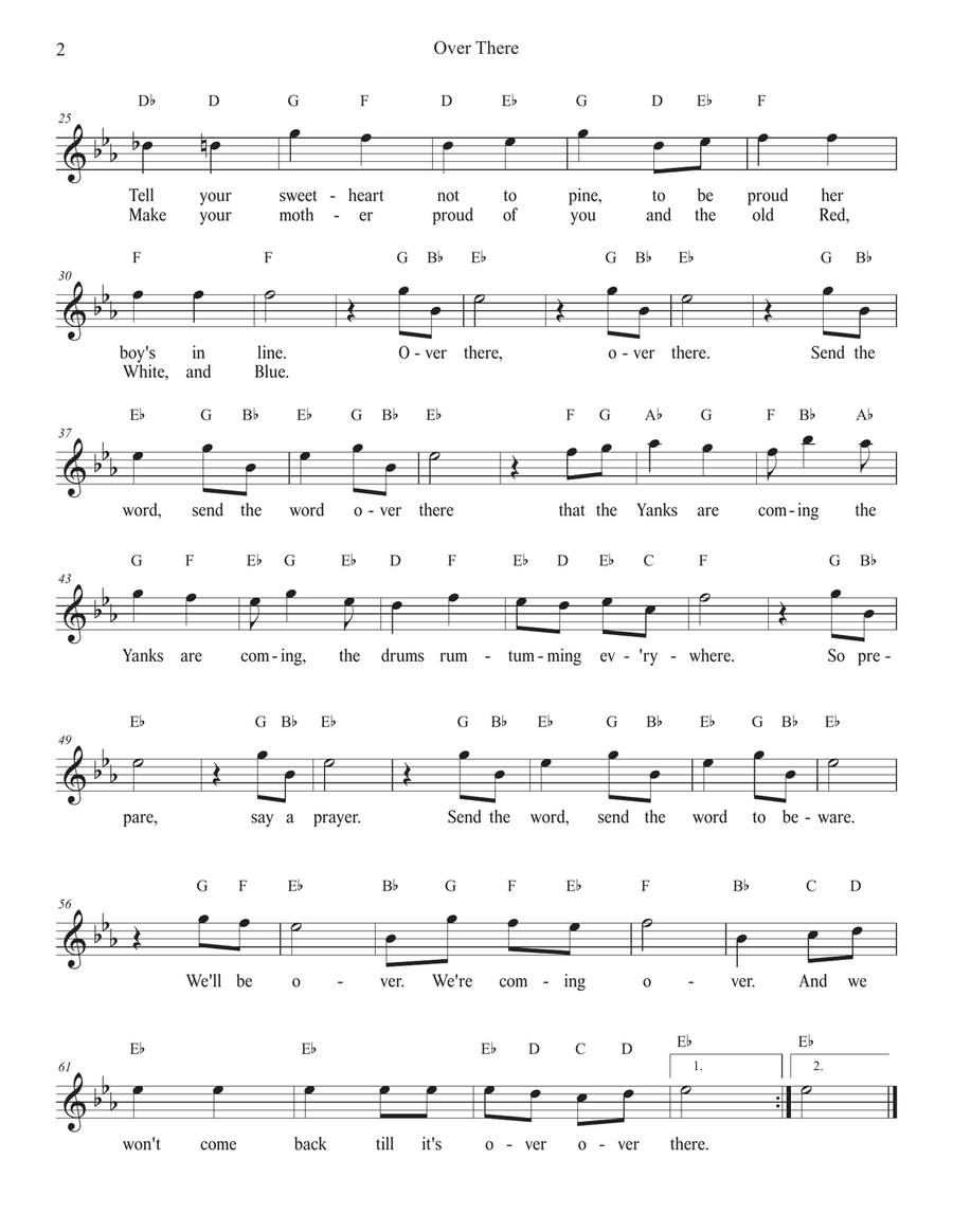 Over There for Flute Over There for Flute Piccolo scores gallery preview page 2