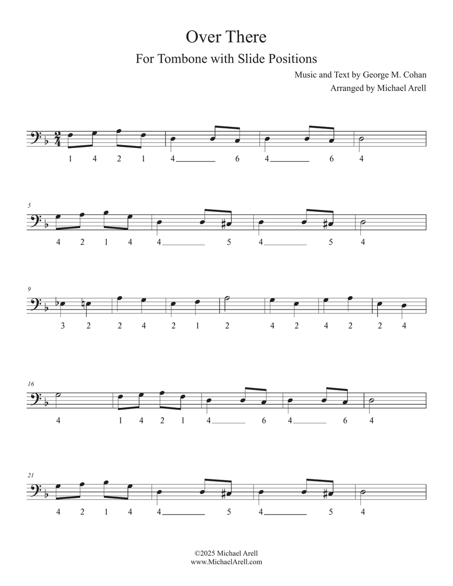 Over There for Trombone Over There for Trombone Bass Trombone scores gallery preview page 3