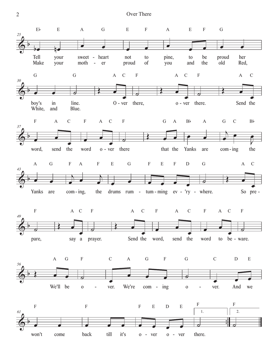 Over There for Trumpet Over There for Trumpet C Trumpet scores gallery preview page 2