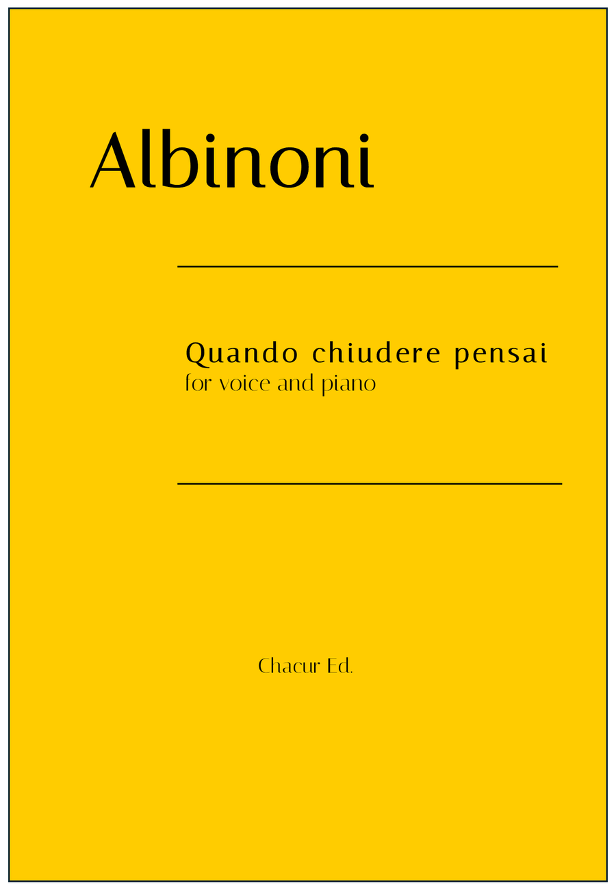 Quando chiudere pensai Quando chiudere pensai Chamber Music scores gallery preview page 1