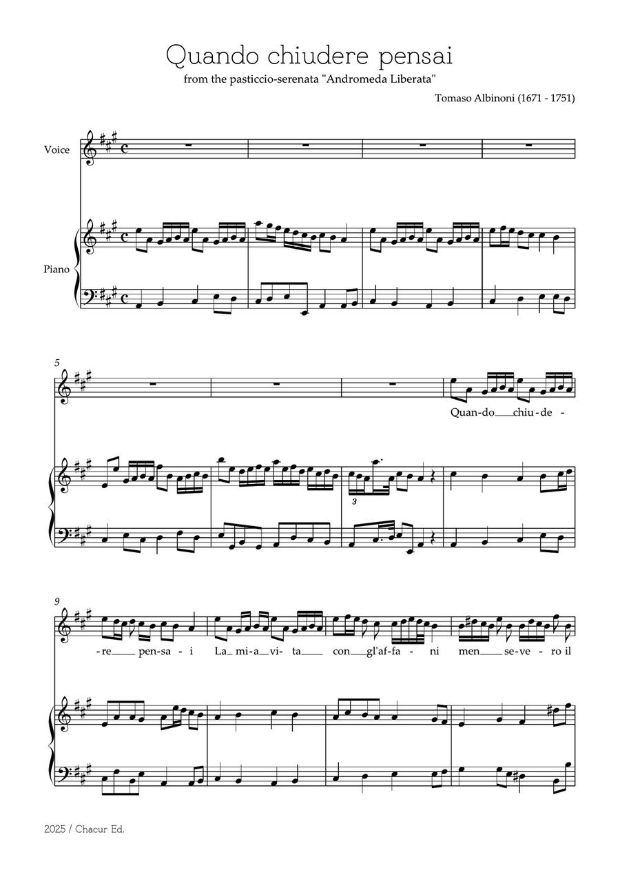 Quando chiudere pensai Quando chiudere pensai Chamber Music scores gallery preview page 2