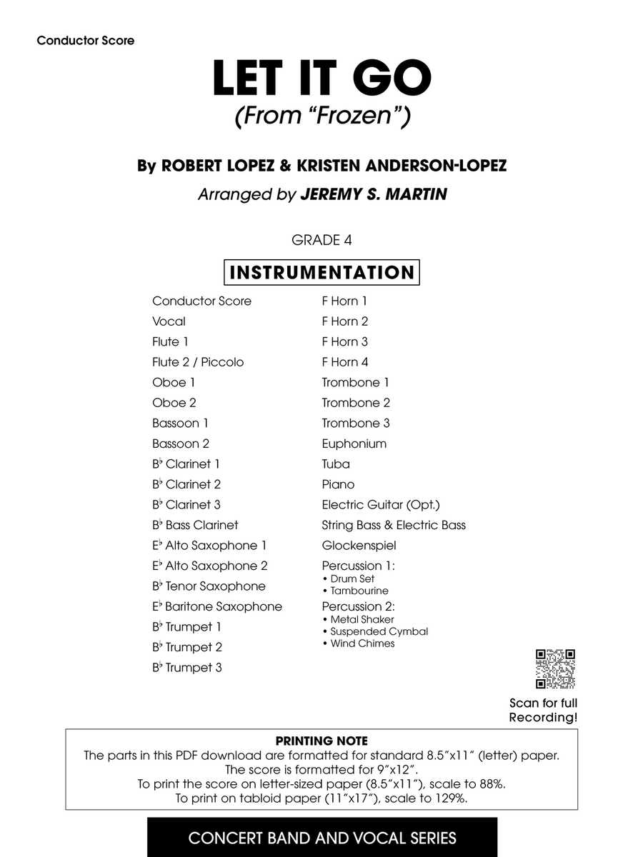 Let It Go Concert Band scores gallery preview page 2
