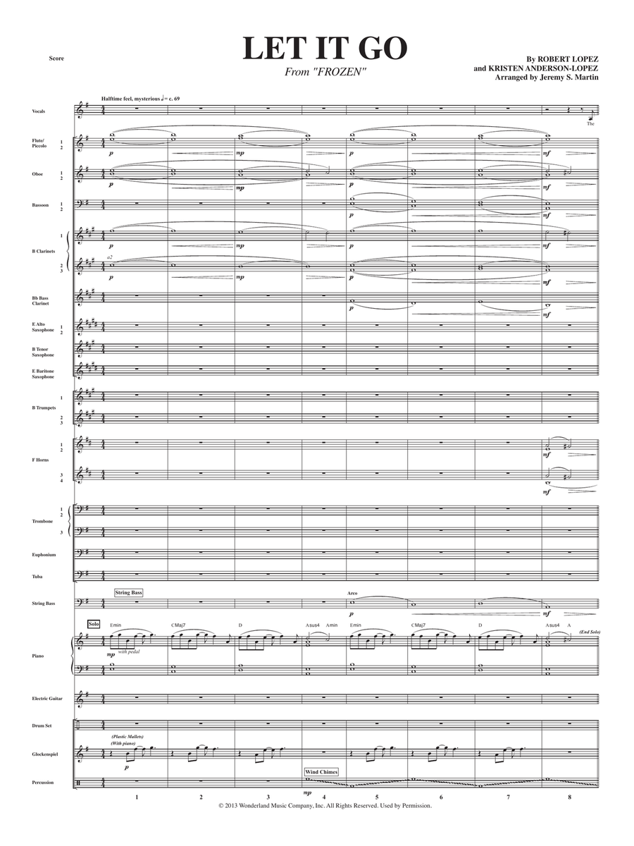 Let It Go Concert Band scores gallery preview page 3