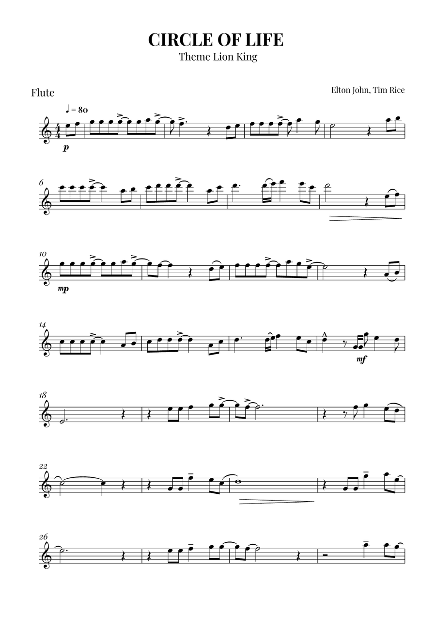 Circle Of Life Circle Of Life Woodwind Trio scores gallery preview page 5