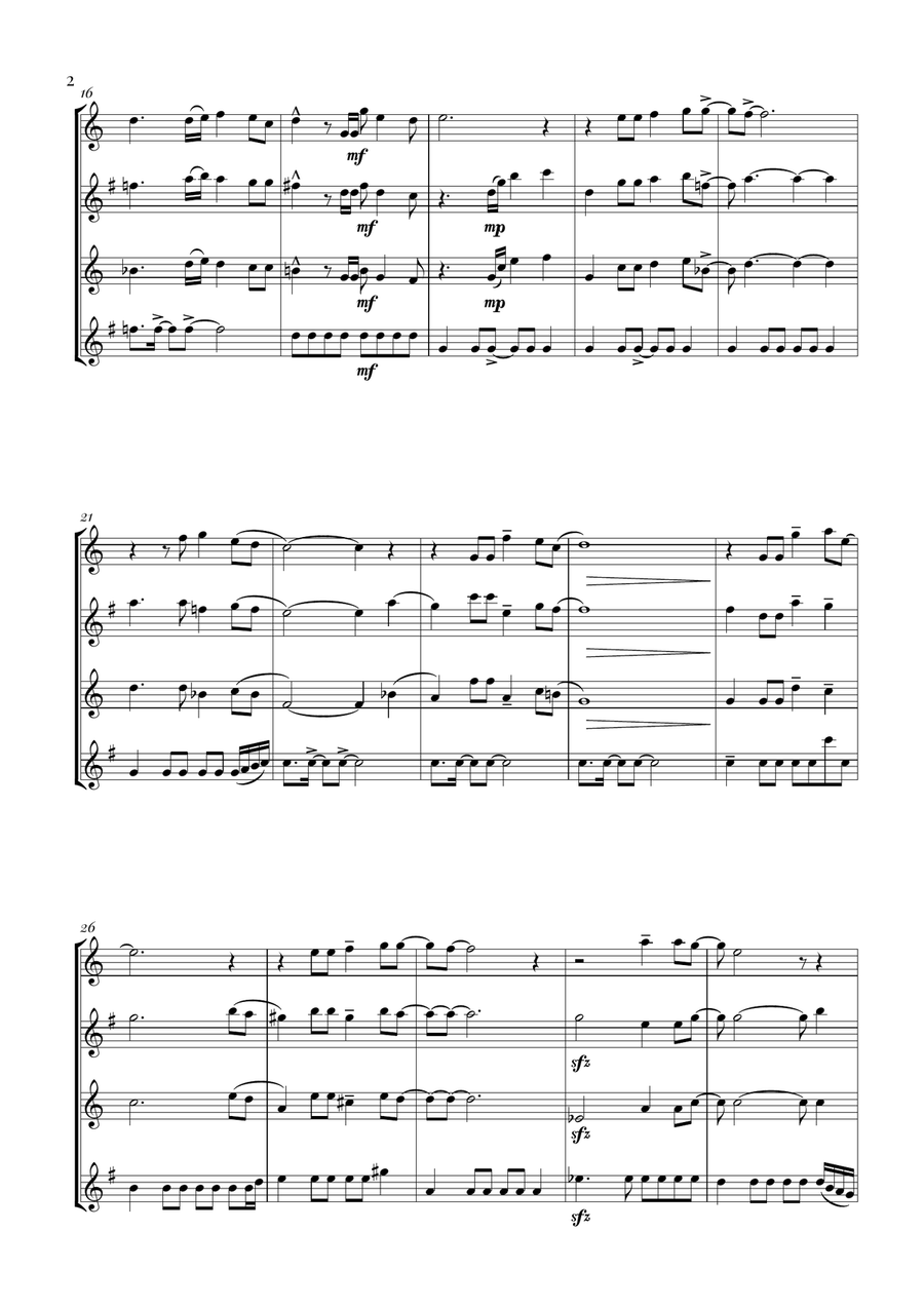 Circle Of Life Woodwind Quartet scores gallery preview page 2