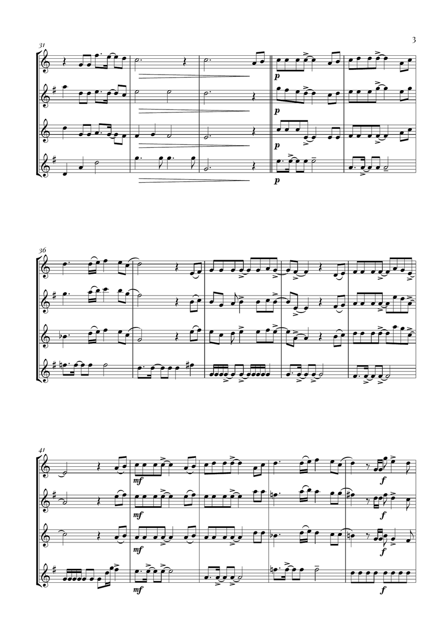 Circle Of Life Woodwind Quartet scores gallery preview page 3