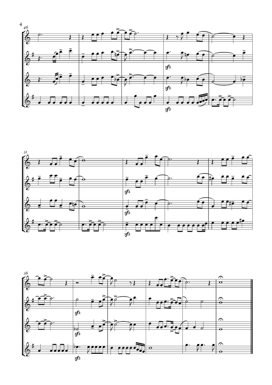 Circle Of Life Woodwind Quartet scores gallery preview page 4