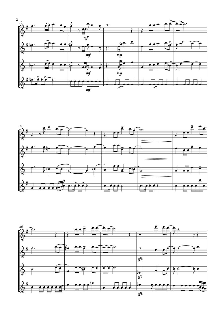 Circle Of Life Woodwind Quartet scores gallery preview page 2