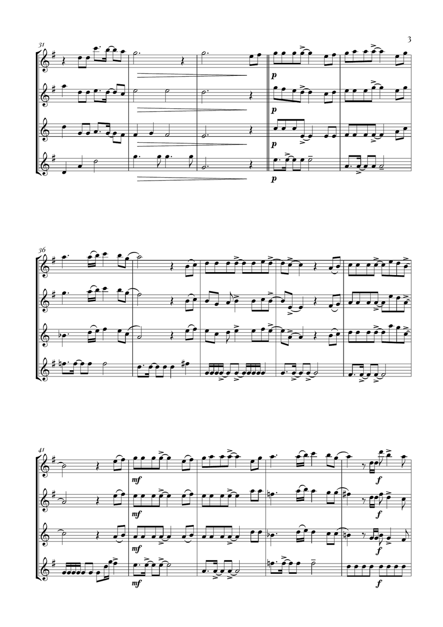 Circle Of Life Woodwind Quartet scores gallery preview page 3