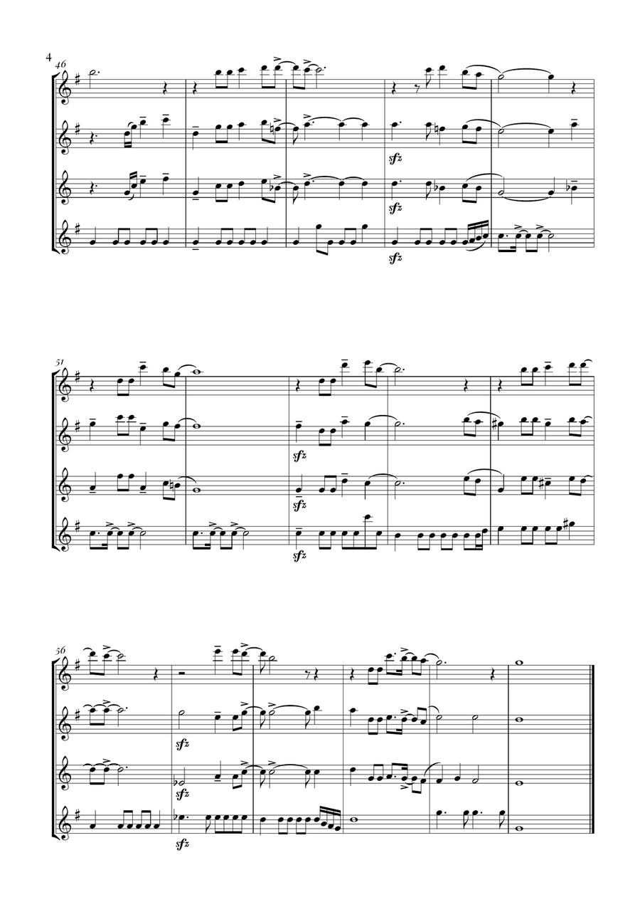 Circle Of Life Woodwind Quartet scores gallery preview page 4