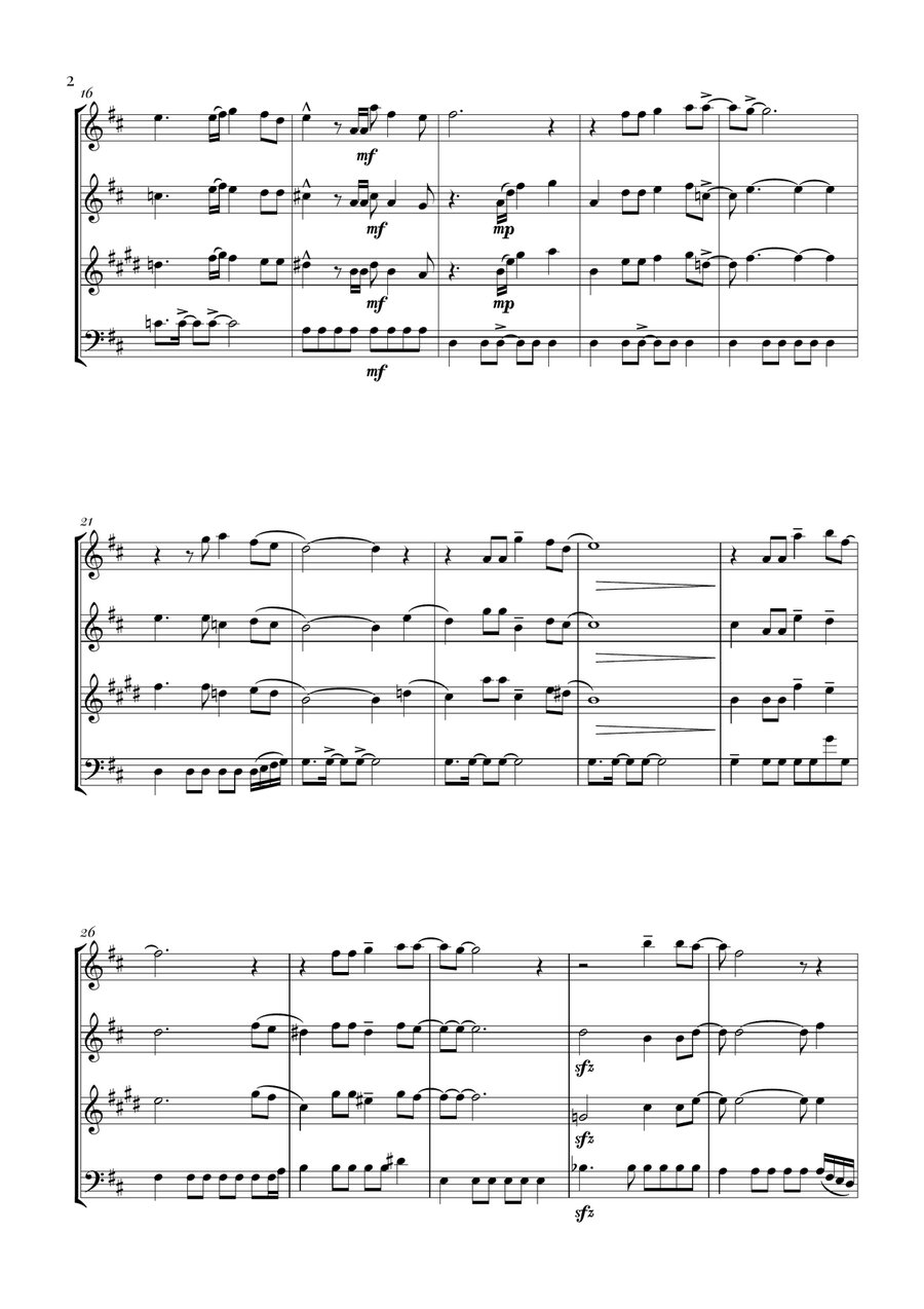 Circle Of Life Woodwind Quartet scores gallery preview page 2