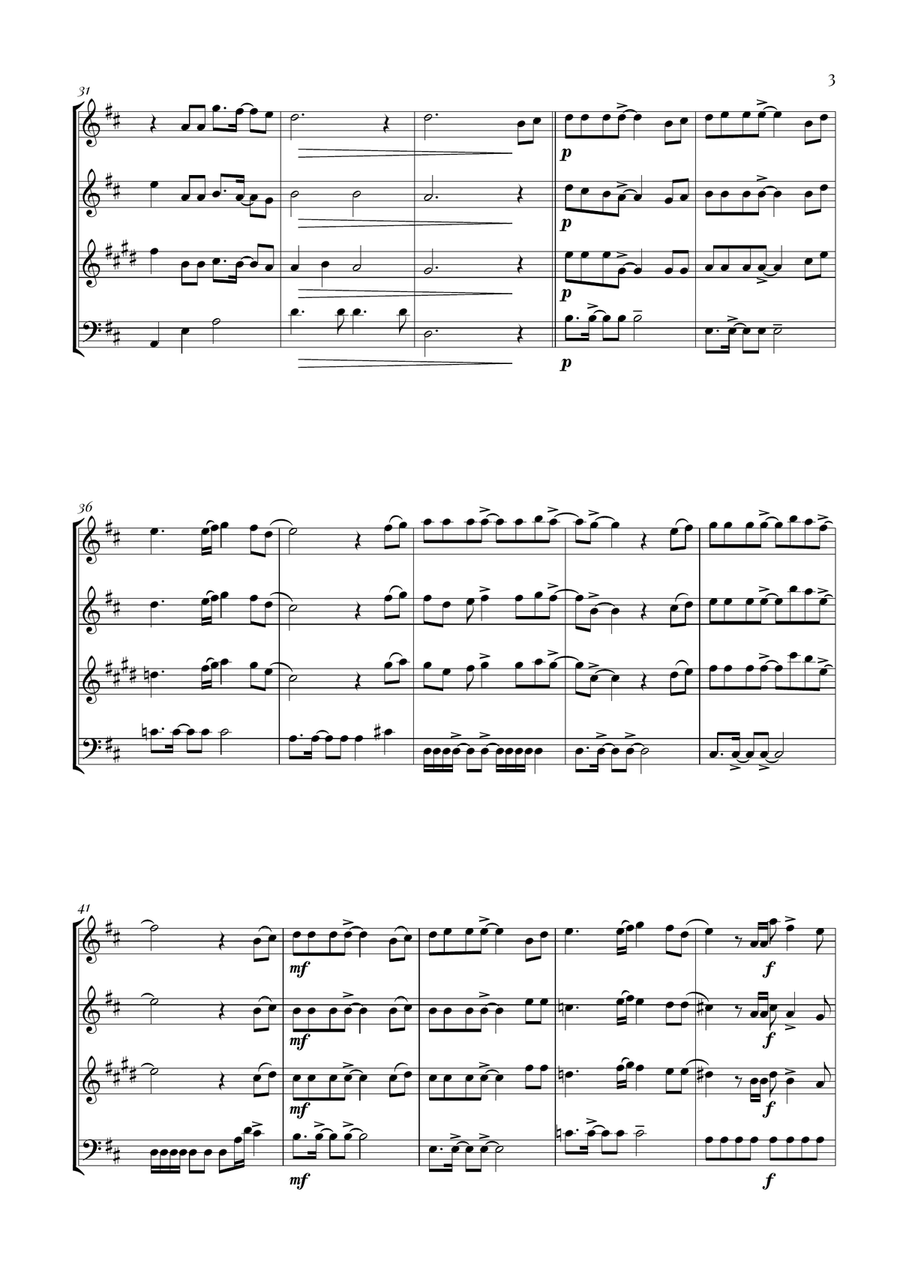 Circle Of Life Woodwind Quartet scores gallery preview page 3