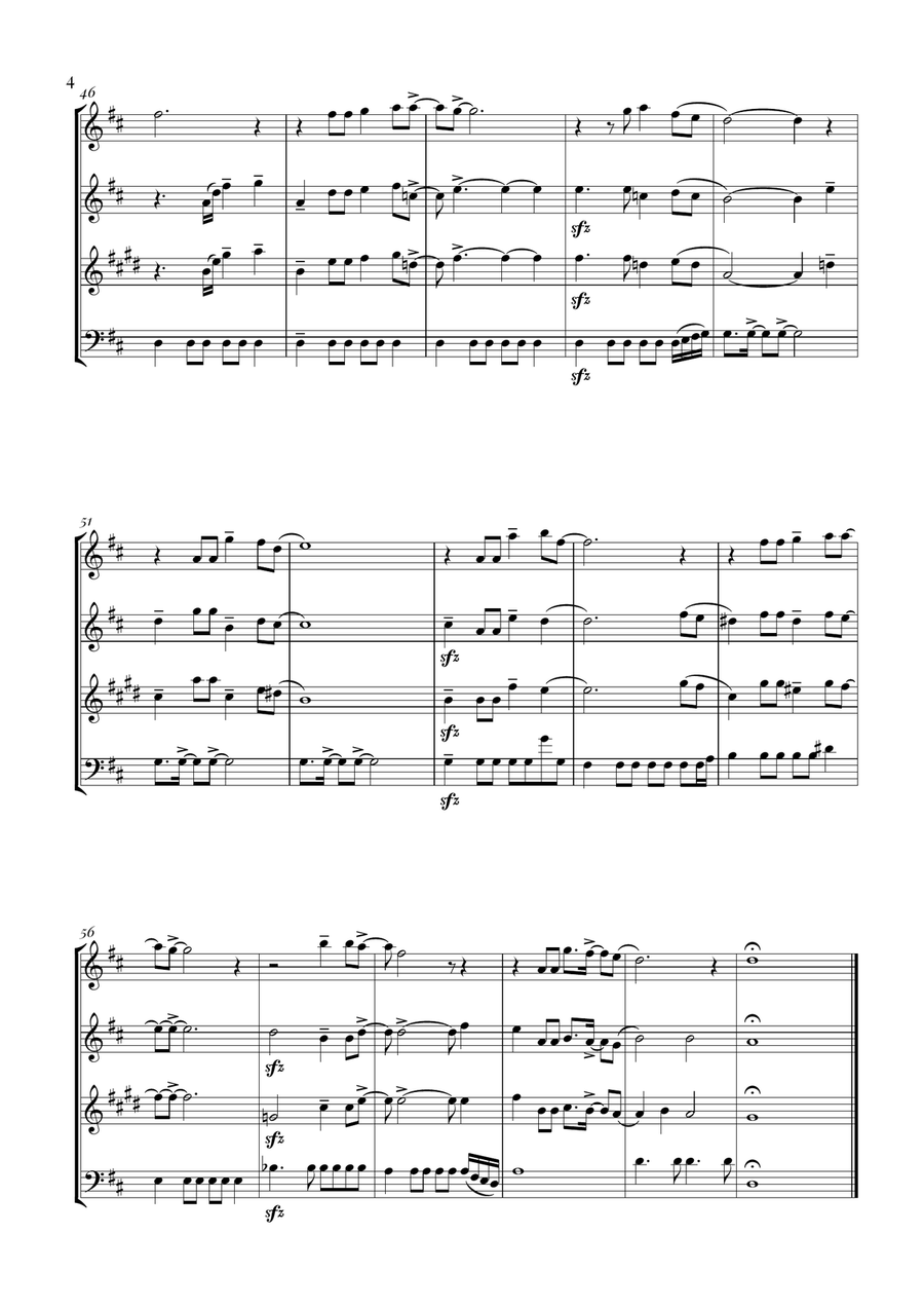 Circle Of Life Woodwind Quartet scores gallery preview page 4