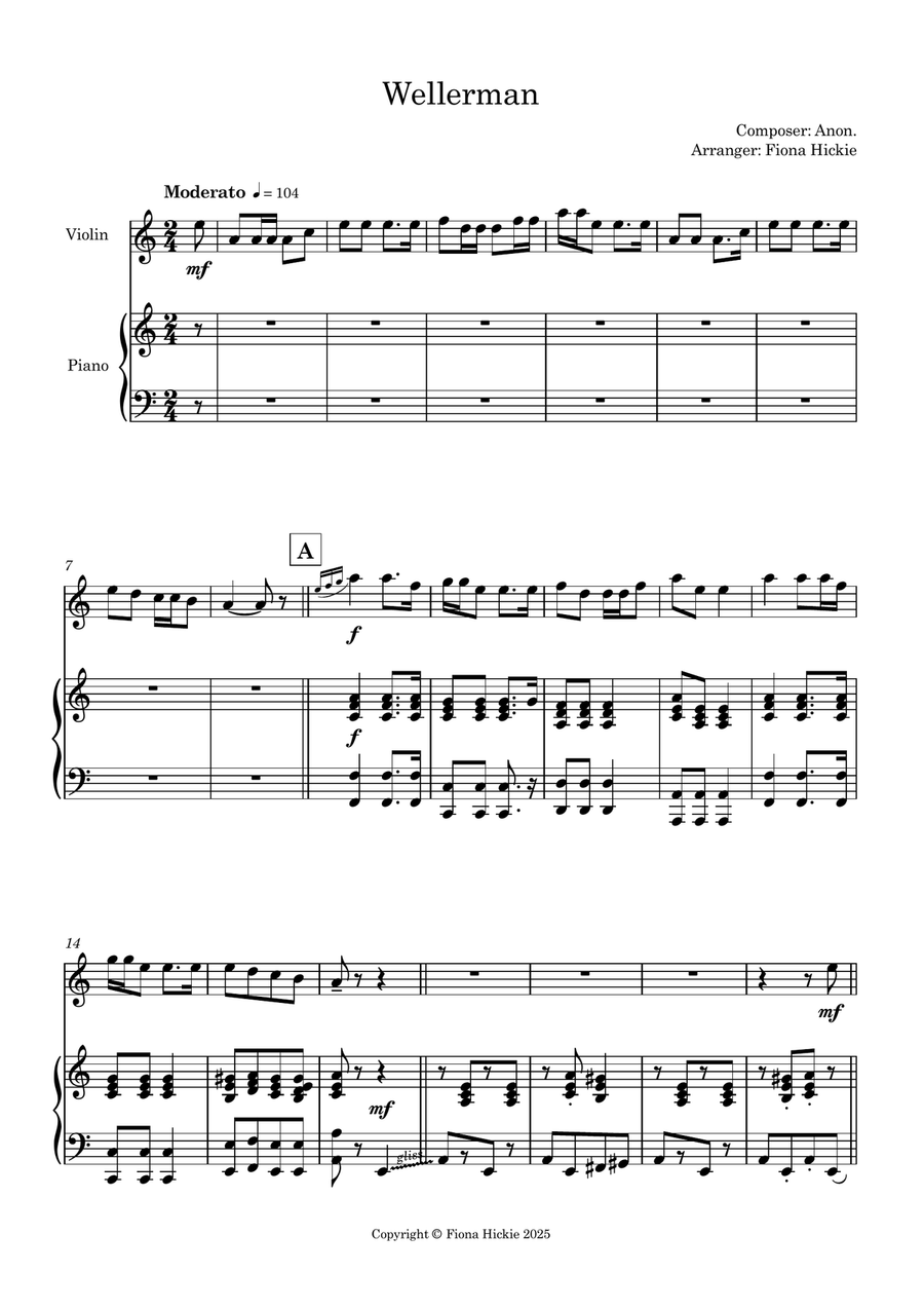 The Wellerman The Wellerman Violin Solo scores gallery preview page 2
