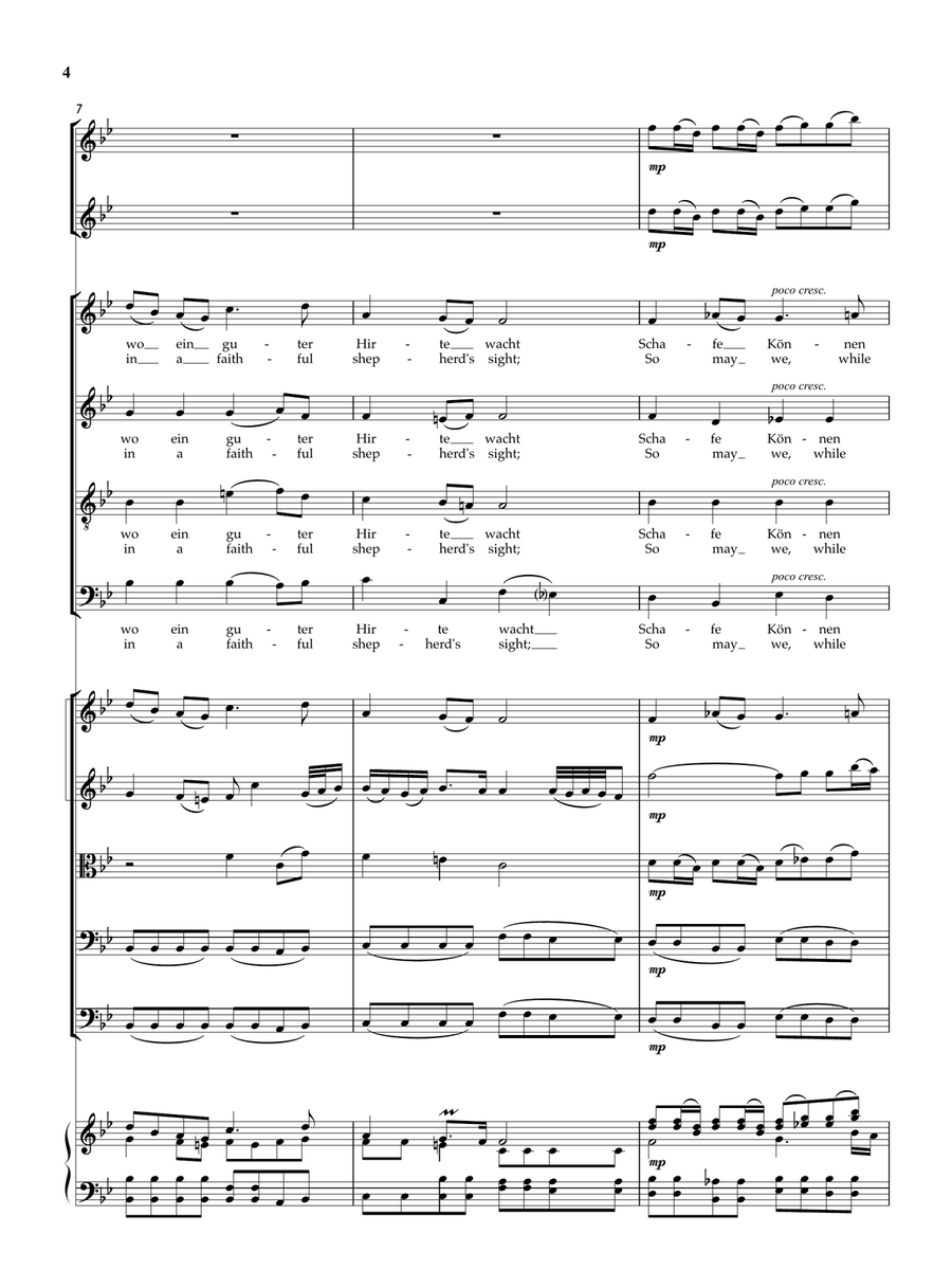 Schafe können sicher weiden (Sheep May Safely Graze) for SATB Choir and Chamber Orchestra 4-Part scores gallery preview page 5