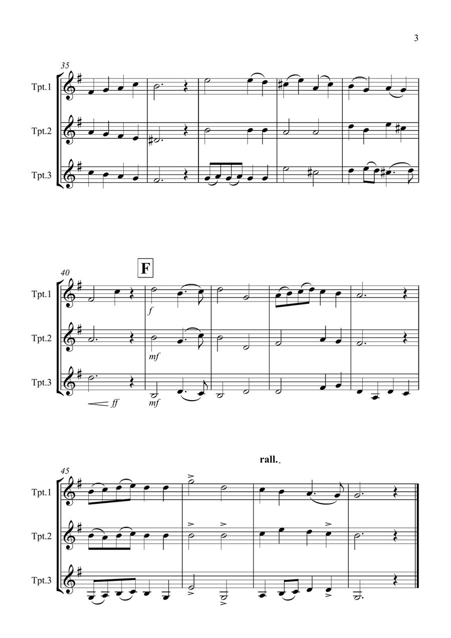 Thine Be The Glory for Trumpet Trio Trumpet Trio scores gallery preview page 3