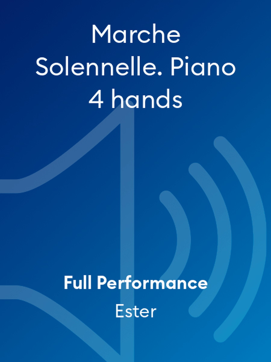 Marche Solennelle. Piano 4 hands Piano Method scores gallery preview page 1