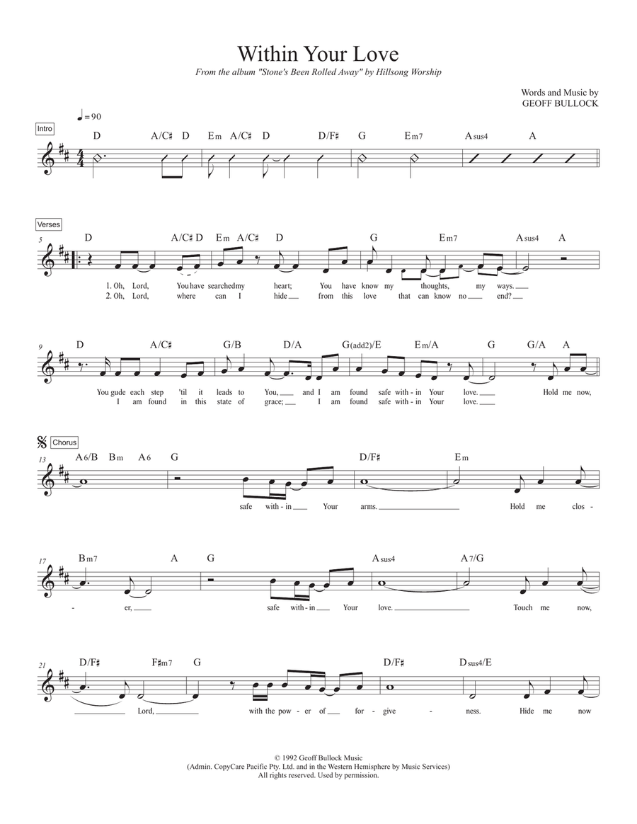 Within Your Love Within Your Love Piano scores gallery preview page 1
