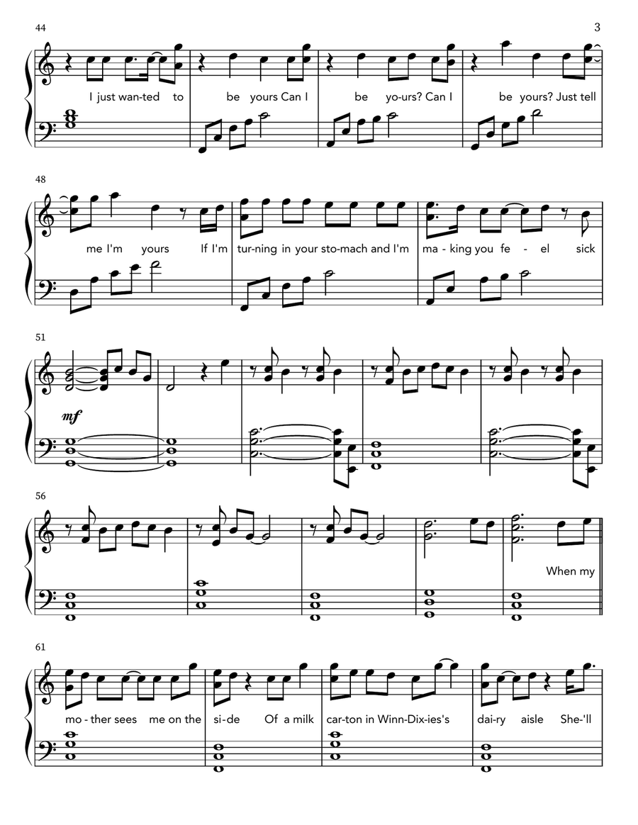 Strangers Strangers Piano scores gallery preview page 3