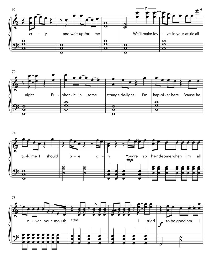 Strangers Strangers Piano scores gallery preview page 4