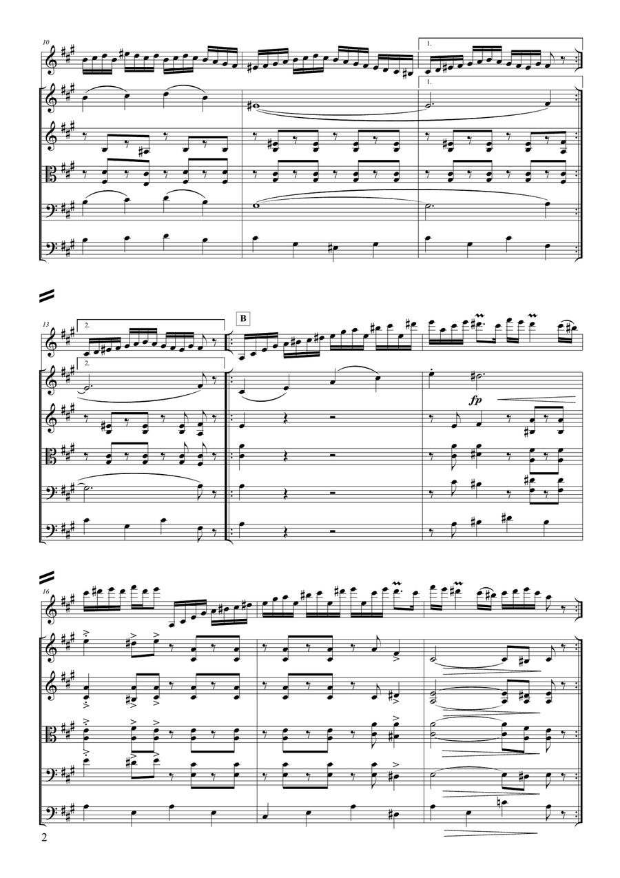 HORA MARTISORULUI (Violin with string orchestra) String Orchestra scores gallery preview page 2
