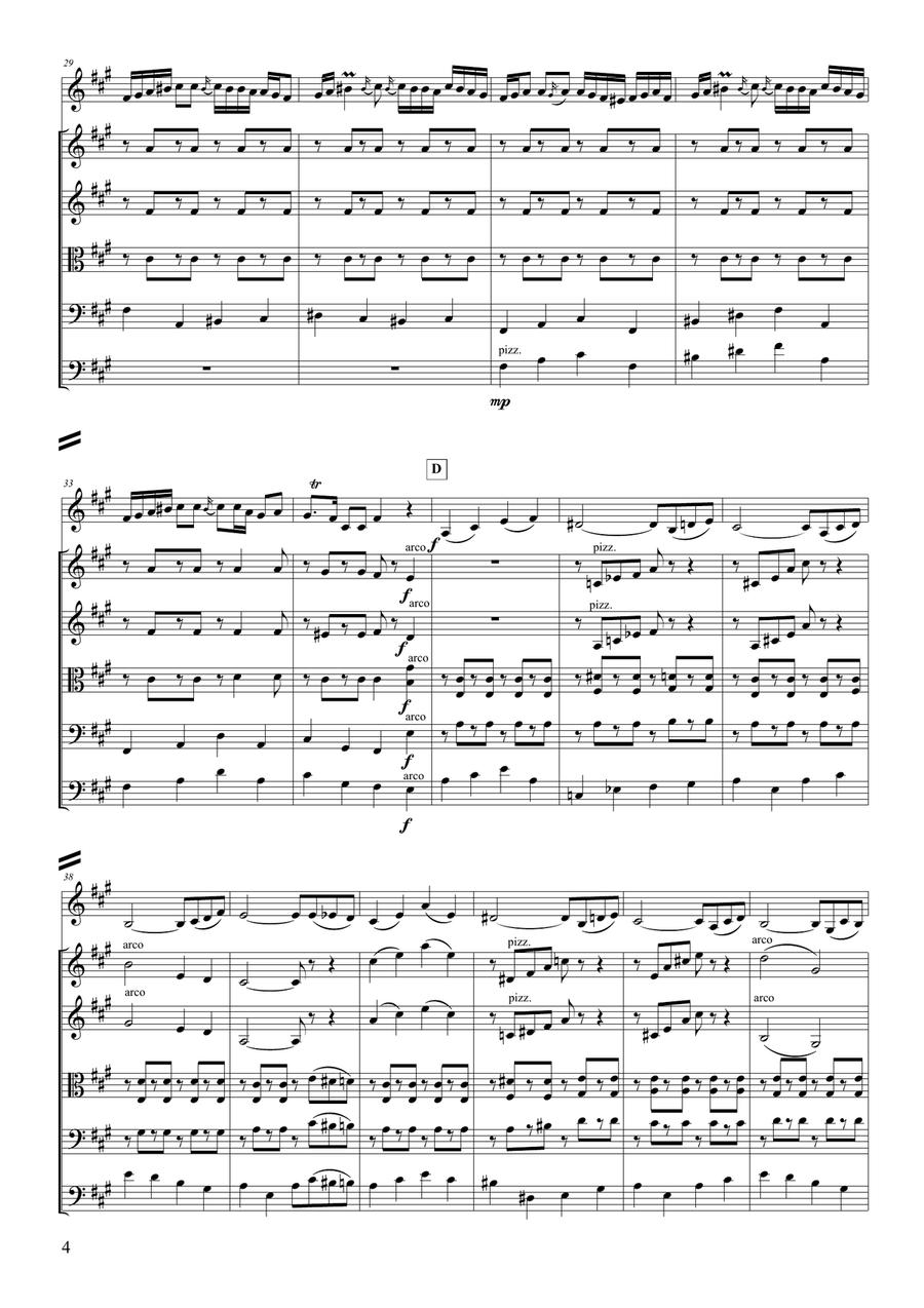 HORA MARTISORULUI (Violin with string orchestra) String Orchestra scores gallery preview page 4