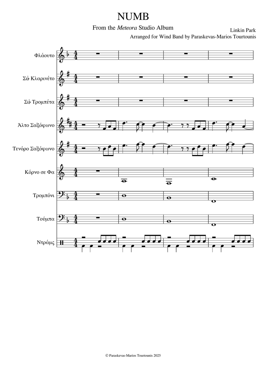 Numb Numb Concert Band scores gallery preview page 2