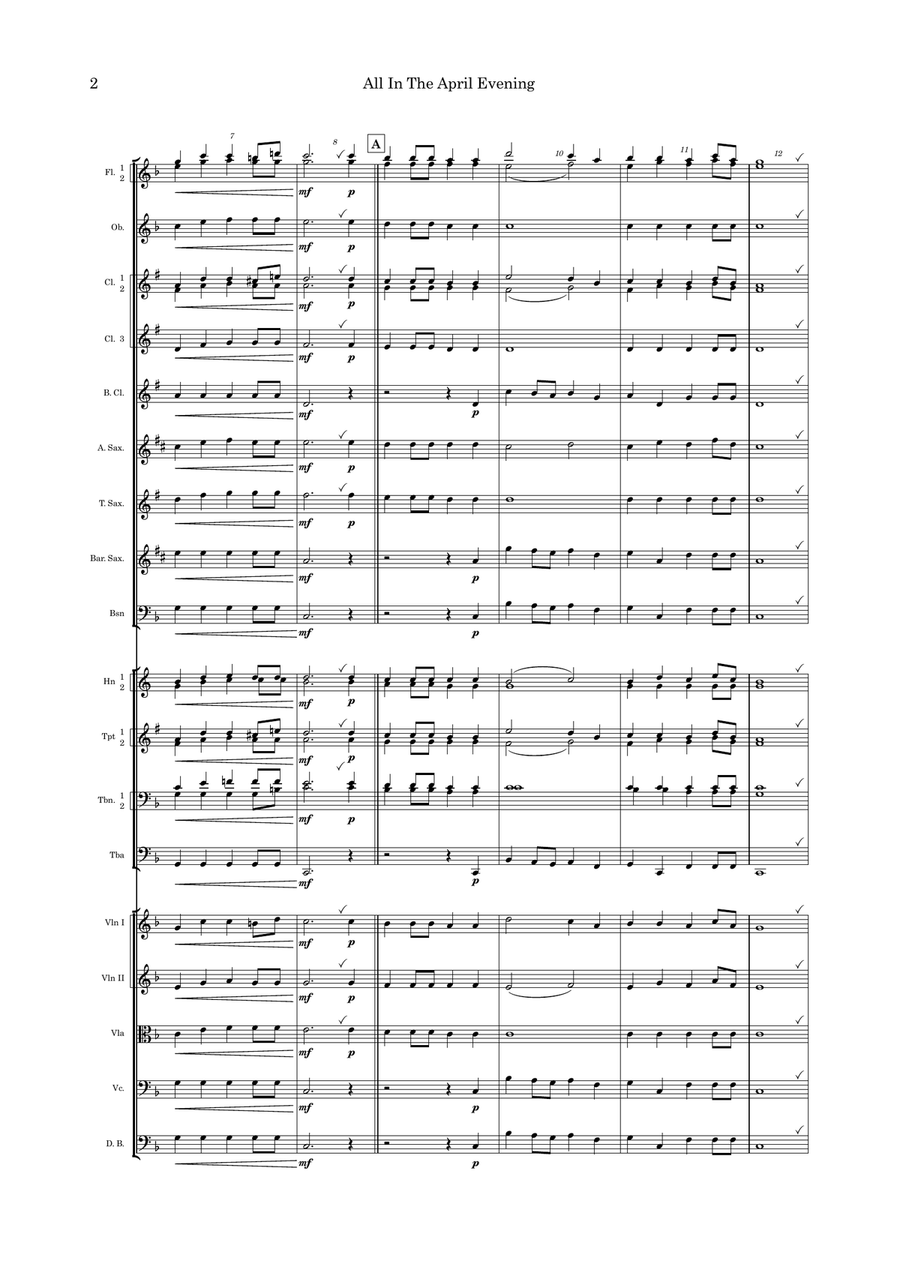 All In The April Evening All In The April Evening Full Orchestra scores gallery preview page 2