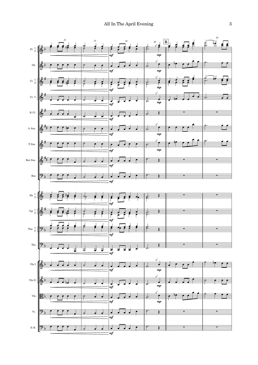 All In The April Evening All In The April Evening Full Orchestra scores gallery preview page 3