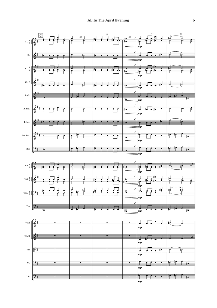 All In The April Evening All In The April Evening Full Orchestra scores gallery preview page 5