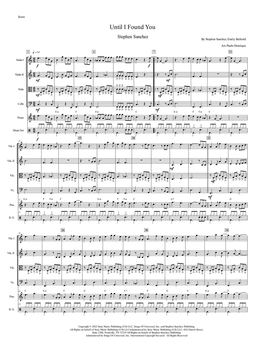 Until I Found You Until I Found You String Quartet scores gallery preview page 2