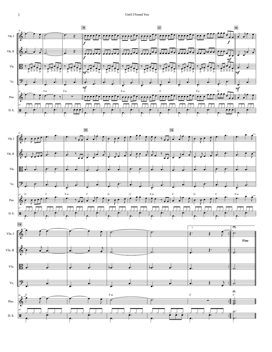 Until I Found You Until I Found You String Quartet scores gallery preview page 3