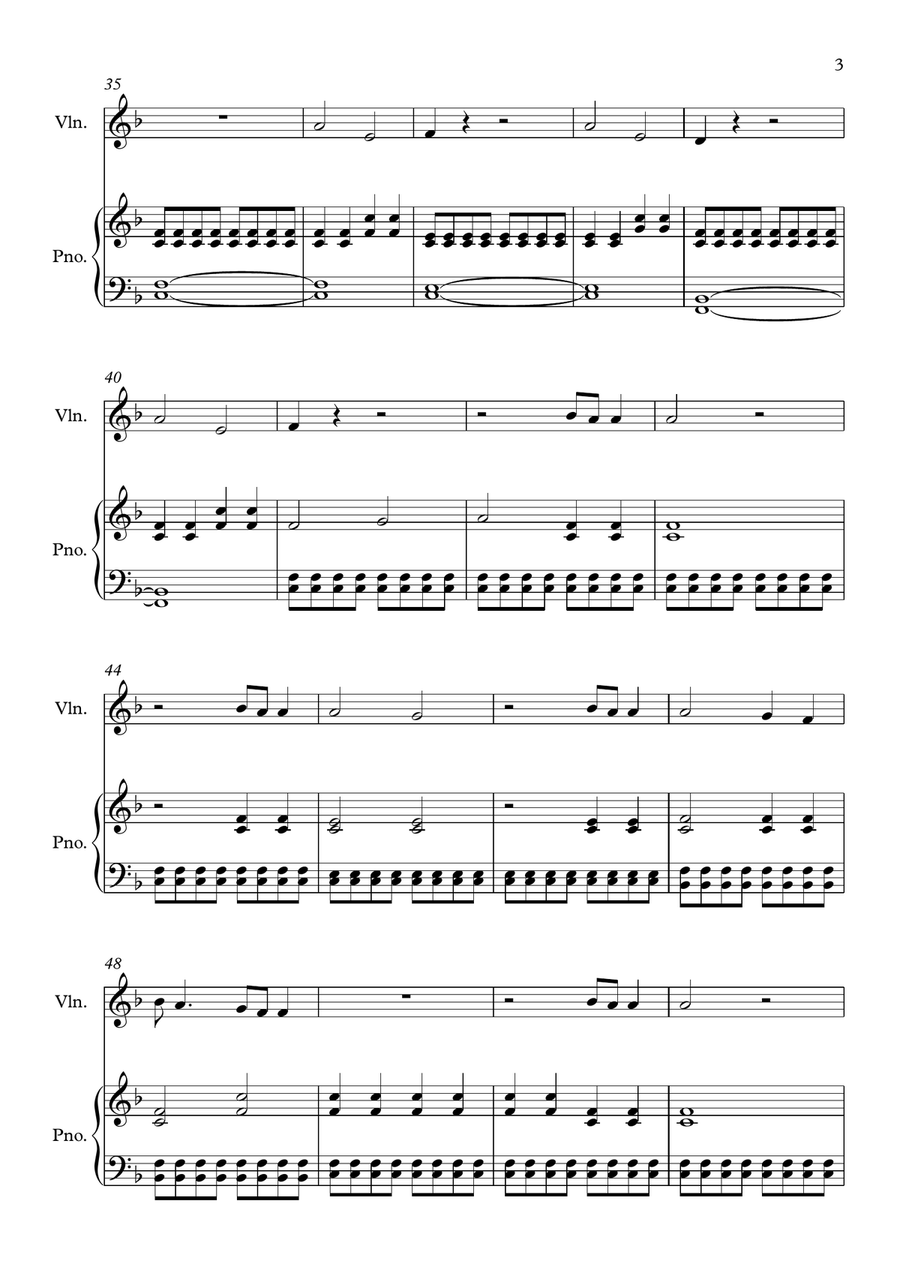 Chasing Cars Chasing Cars Violin Solo scores gallery preview page 3