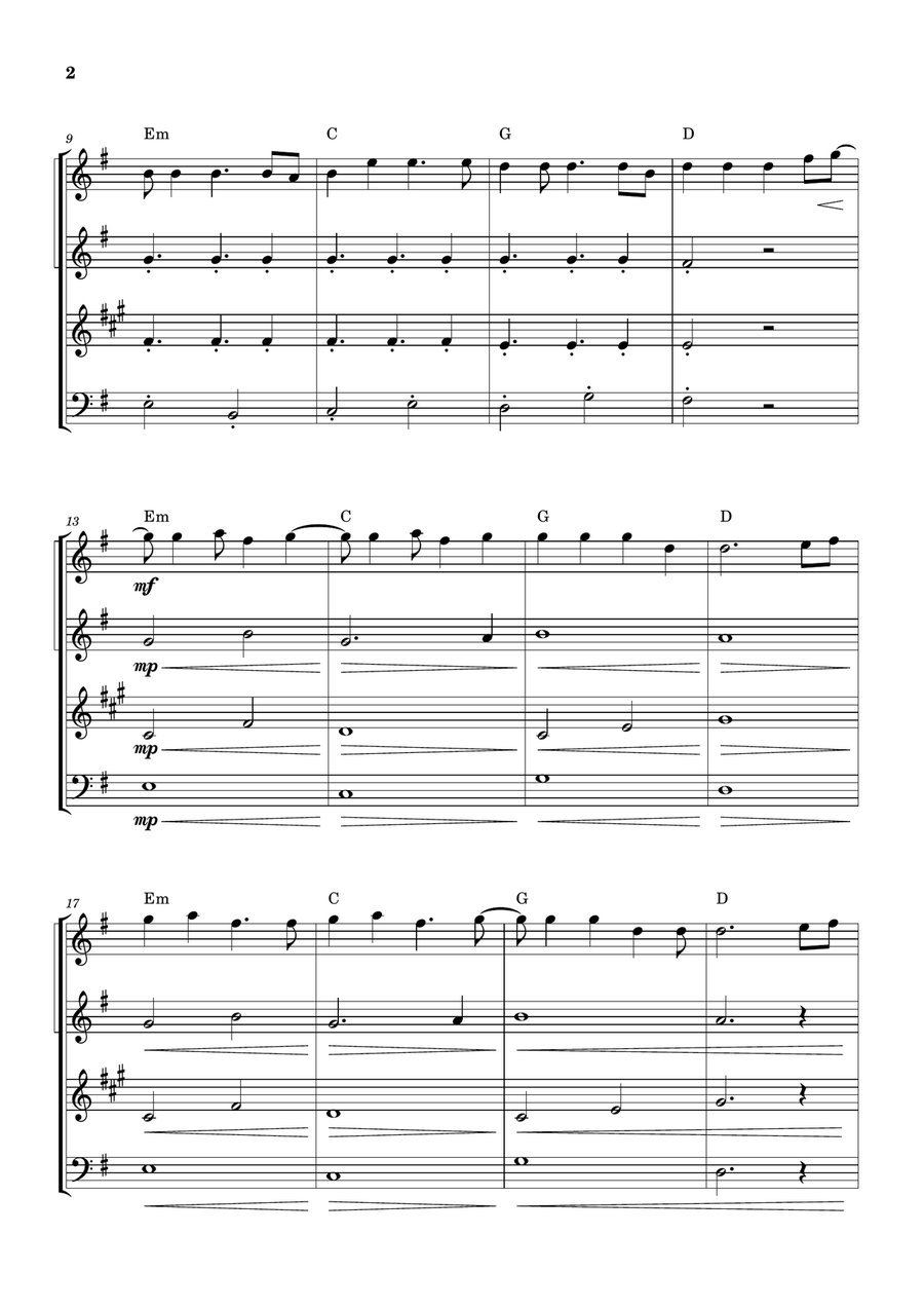 Cheap Thrills (Feat. Sean Paul) Woodwind Quartet scores gallery preview page 2