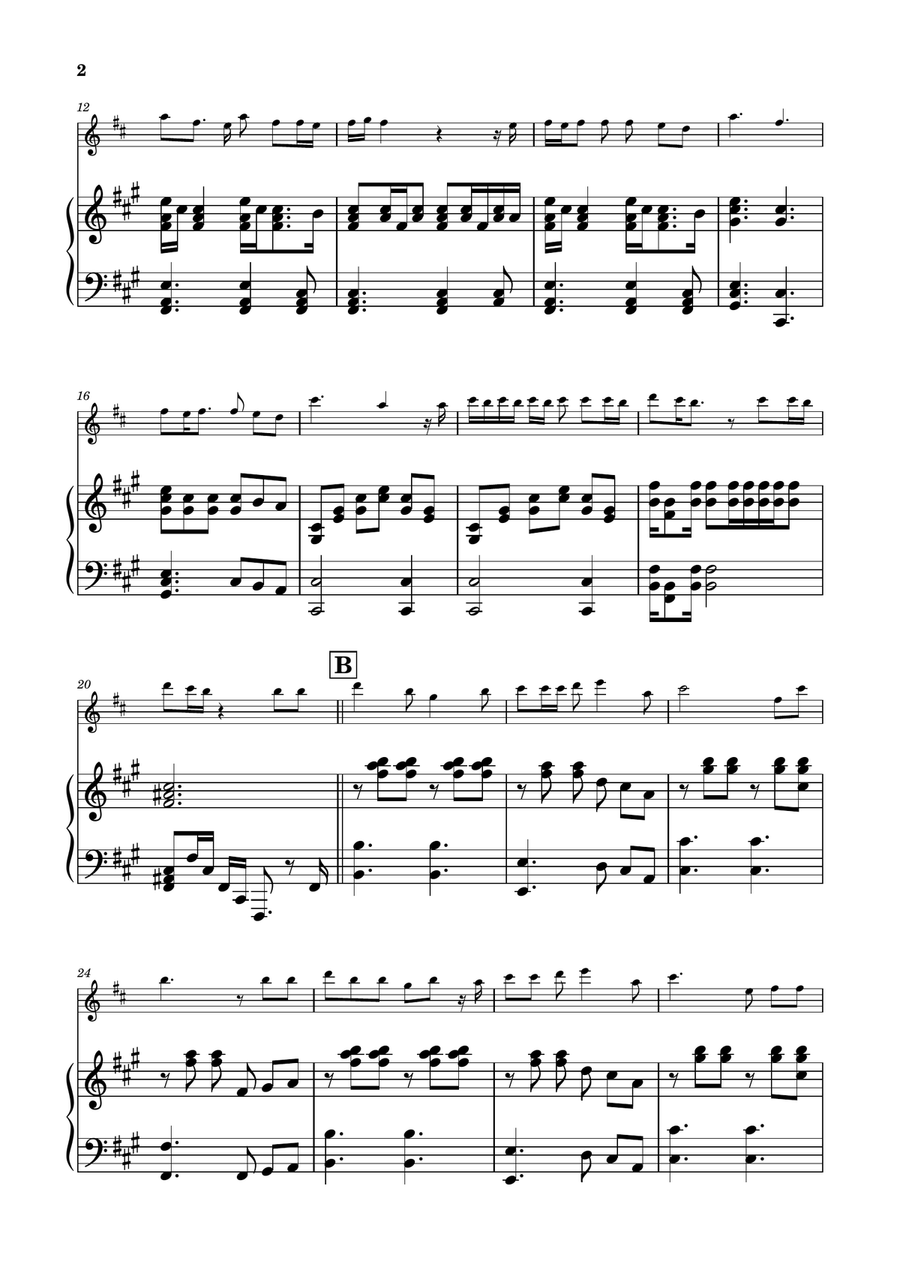 Die With A Smile Flute Solo scores gallery preview page 2
